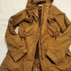 Volcom brown teddy inside coat